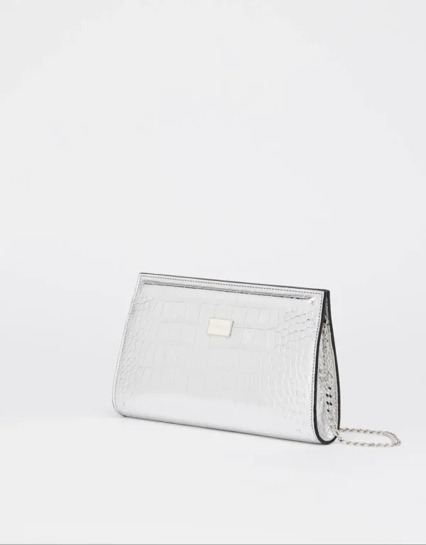 Looking for a small clutch for a date night? Want to downsize your large, bulky purse yet, still leave enough room for the essentials? This leather clutch bag is the ideal companion for a night out of town. The mosaic on the sides adds a touch of both luxury and elegance, and the Croco always gives the impression that you are wearing something valuable, while the leather construction ensures durability. The clutch is large enough to fit your essentials yet, small enough to be easily carried.